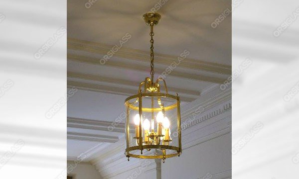 Lanterne en verre bombé